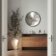 Okrągłe lustro ścienne Fiona z aluminiową ramą - 50 cm 2
