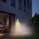 Lampa Solarna elewacyjna Kinkiet LED 60 na ścianę domu ogrodowa Barwa Ciepła 2 żarówki Czarna 7