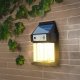 Lampa Solarna elewacyjna Kinkiet LED 60 na ścianę domu ogrodowa Barwa Ciepła 2 żarówki Czarna 8