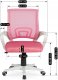 Fotel Obrotowy Różowy Młodzieżowy Krzesło Obrotowe Dla Dziecka Różowe NATE 7
