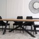 Zestaw Stół Rozkładany Nowoczesny z 4 Krzesłami Welur Salon Jadalnia Loft 9