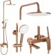 Zestaw Prysznicowy REA Avalon Miedź Szczotkowana 1