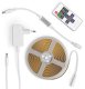 LED strip set AVIDE, IP20, 33W, 3000K, 1579 lm, COB, 24V, with remote control, 5m 1
