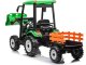 Wielki traktor na akumulator TITAN 24V 2x200W z przyczepką łyżką EDUKAMP 18