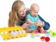 Układanka Edukacyjna Sorter Jajka Puzzle Montessori Zabawka Dla Malucha 12