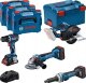 BOSCH.COMBO SET 18V (GSR 18V-90C +GWS 18V-15 PSC +GKM 18V-50 +GGS 18V-23 PLC) 1xPC4.0Ah 2xPC5.5Ah ... 1
