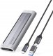 Kieszeń dyskowa M.2 NVME/NGFF USB-C na USB-C/USB-A 6Gbps/10Gbps - szara 1