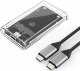 Kieszeń dyskowa MSATA USB-C 3.2 5Gbps - przezroczysta 2