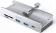 HUB montowany na zacisk input: USB-C / output: 2x USB-A 3.2 + 1x USB-C 3.2 + 1x SD&TF - srebrny 1