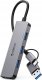 HUB 4-portowy input 2w1: USB-A/USB-C / output: 3x USB-A 2.0 + 1x USB-A 3.0 przewód 0,17M - szary 1