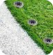 Zestaw 4 Lampek solarnych wbijanych 13cm Srebrna ogrodowa najazdowa okrągła 3