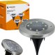 Zestaw 4 Lampek solarnych wbijanych 13cm Srebrna ogrodowa najazdowa okrągła 4