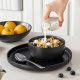 Serwis obiadowy porcelanowy MG Home Artena 26 elementów zestaw talerzy misek dla 6 osób czarny 4