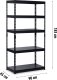 Regał metalowy magazynowy 183 x 90 x 45 cm Humberg HR-700 czarny EDUKAMP 4