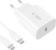TECH-PROTECT NC20W 1-PORT NETWORK CHARGER PD20W + TYPE-C CABLE WHITE 3
