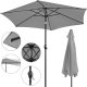 Składany parasol ogrodowy balkonowy regulowany 210 cm szary 7