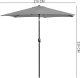 Składany parasol ogrodowy balkonowy regulowany 210 cm szary 9