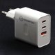 Powerton Zasilacz / sieciowy adapter 65W, 3 porty, USB-C, USB-A, 65W GaN Charger 3
