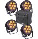 LIGHT4ME BLACK PAR 7x10W RGBWA LED mocny lekki 7