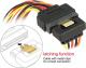 Delock SATA 15-pin - SATA 15-pin x2, 0.15m, Wielokolorowy (60145) 2