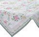 Bieżnik z drukowanym wzorem w kwiaty 90x90 naturalny + miętowy 1