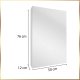 Biała Szafka Łazienkowa Wisząca Lustro 2 Półki Regulowane 50 x 12 x 76 cm 8
