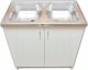 Szafka kuchenna + zlew 80x50 biała 2