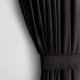 AmeliaHome Zasłona VELVET styl klasyczny przelotki srebrne 140x245 czarna 1
