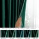 AmeliaHome Zasłona VELVET styl klasyczny przelotki srebrne 140x270 butelkowa zieleń 3