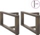 vidaXL Nogi do stolika kawowego, 2 szt., 60x25x(30-31) cm, stal 3