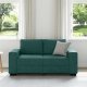 vidaXL Sofa 2-osobowa Ciemnozielona 120 cm Tkanina 3