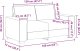 vidaXL Sofa 2-osobowa kremowa 120 cm Tkanina 9