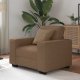 vidaXL Sofa Fotel Brązowy 60 cm Tkanina 1