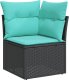 vidaXL 7-cz. zestaw wypoczynkowy do ogrodu, z poduszkami, czarny 4