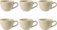 Zestaw 6 filiżanek do kawy 260 ml beżowy- porcelana Seltmann 1