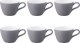 Zestaw 6 filiżanek do kawy 240 ml szary - porcelana Seltmann Weiden 1