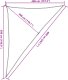 Żagiel przeciwsłoneczny, 160 g/m, jasnoszary, 4x5x6,8 m, HDPE 9