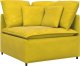 Modułowy Narożnik Sofa z Poduszkami Żółty 100 cm 1