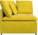 Modułowy Narożnik Sofa z Poduszkami Żółty 100 cm 3