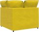 Modułowy Narożnik Sofa z Poduszkami Żółty 100 cm 4