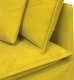 Modułowy Narożnik Sofa z Poduszkami Żółty 100 cm 5