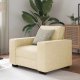 Sofa Fotel Kremowy 60 cm Tkanina 1