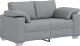 vidaXL Zestaw 2 Jasnoszary Metal, Drewno, Tkanina, Pianka 160x77x82cm 2