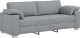 vidaXL Zestaw 2 Jasnoszary Metal, Drewno, Tkanina, Pianka 160x77x82cm 4