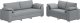 vidaXL Zestaw 2 Jasnoszary Metal, Drewno, Tkanina, Pianka 160x77x82cm 5