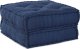 vidaXL Pufa Zestaw 2 Indygowy Bawełna 70 x 70 x 36 cm 1