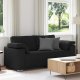 Sofa vidaXL Czarna Metal, drewno, tkanina tekstylna, pianka, włókno PP 1