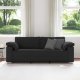 vidaXL Sofa Czarna Metal, Drewno, Pianka, Włókno PP, Textilene 3