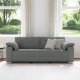 vidaXL Sofa Ciemnoszara Metalowa rama 219x77x82cm Wytrzymała 3