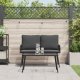 vidaXL Zestaw 2 Czarny Rattan Średni Lekki Sofa ogrodowa 4